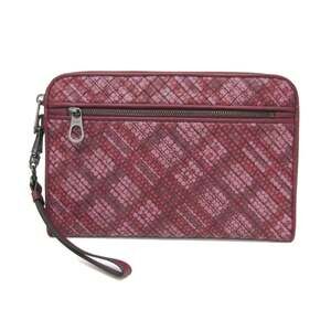 BOTTEGA VENETA Leather Intrecciato Clutch Bag